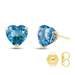 Eternal Love Blue Topaz Stud Earrings