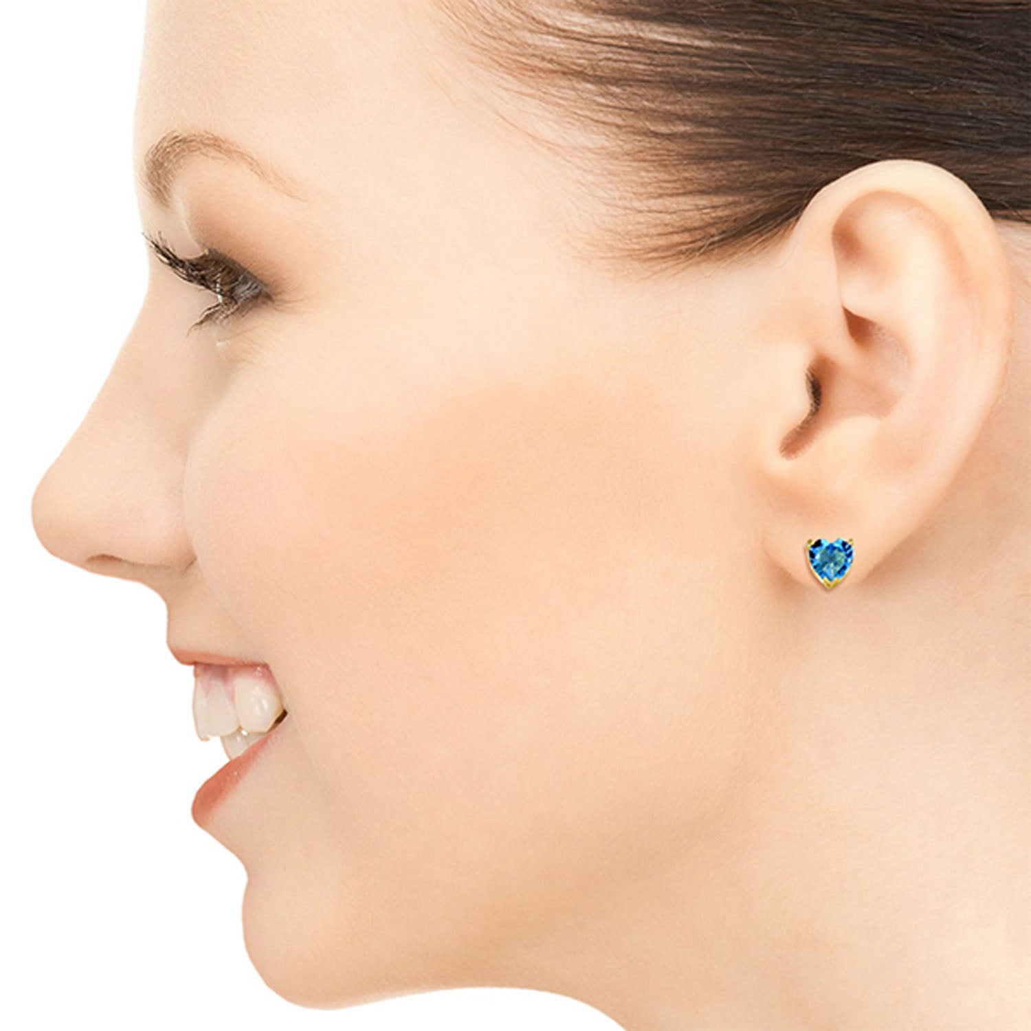 Eternal Love Blue Topaz Stud Earrings