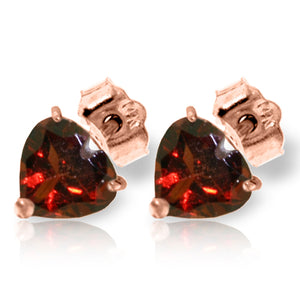 Eternal Love Garnet Stud Earrings