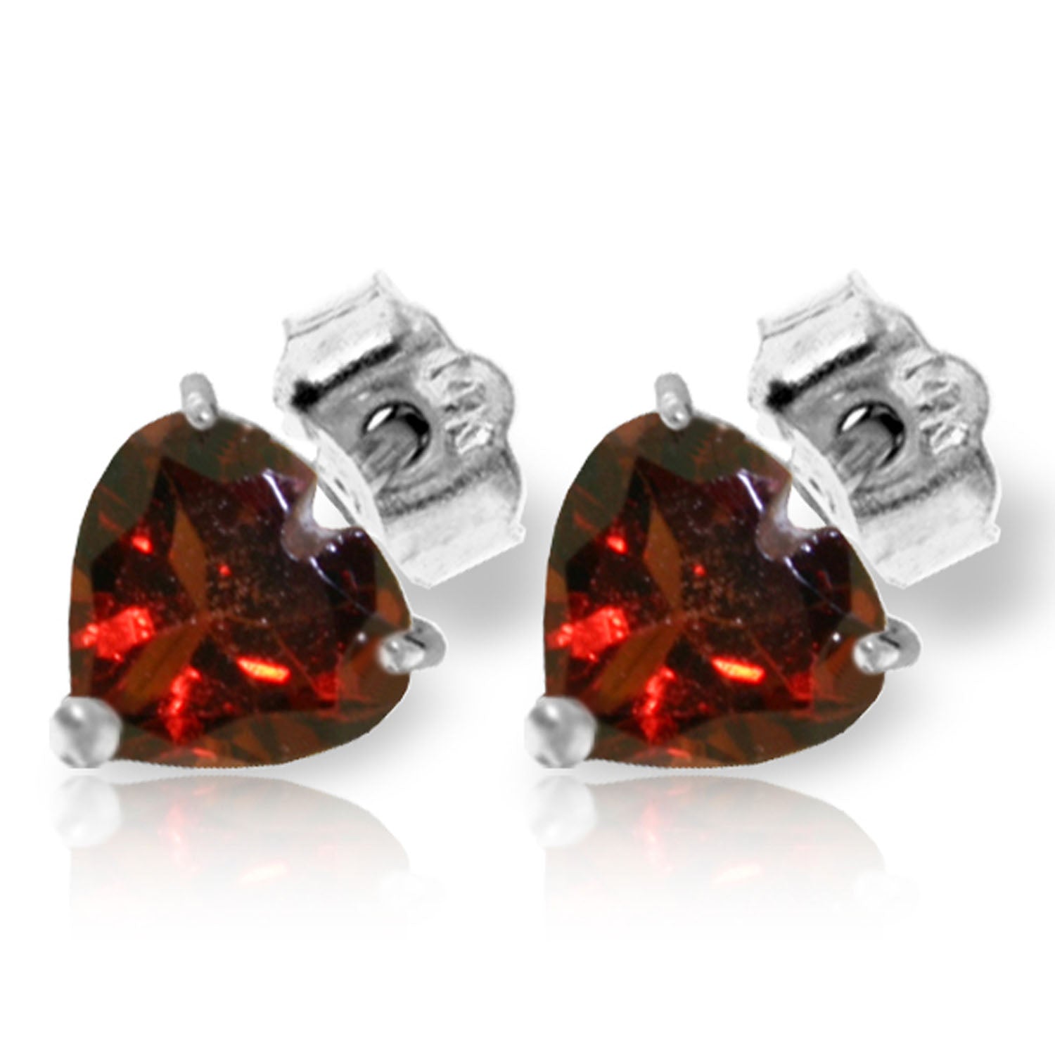Eternal Love Garnet Stud Earrings