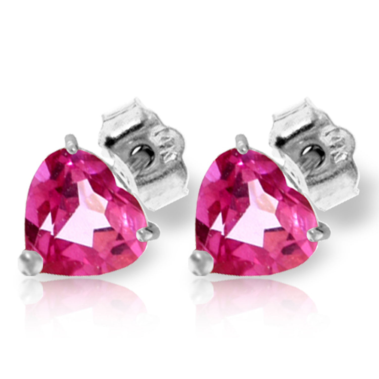 Eternal Love Pink Topaz Stud Earrings
