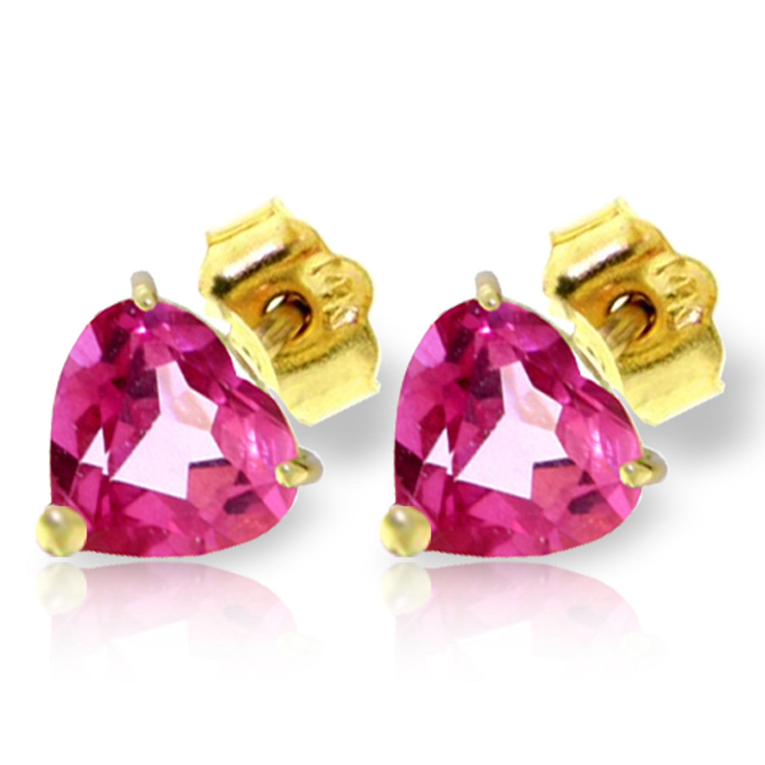 Eternal Love Pink Topaz Stud Earrings