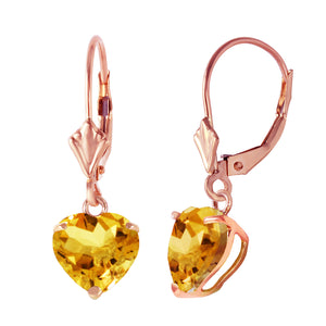 Eternal Love Citrine Leverback Earrings