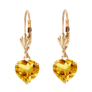 Eternal Love Citrine Leverback Earrings