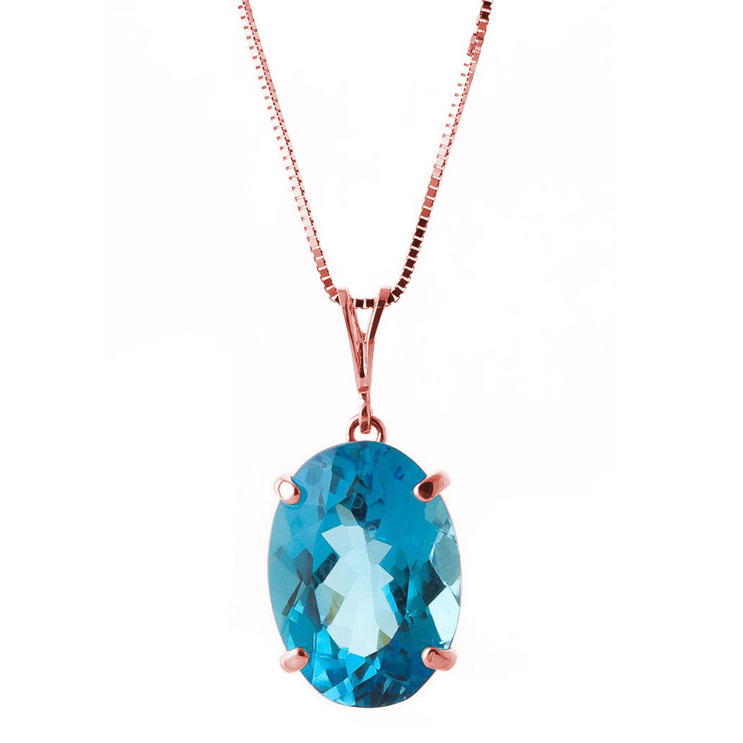 Graceful Glow Blue Topaz Necklace