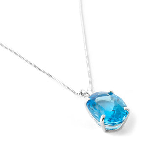 Graceful Glow Blue Topaz Necklace