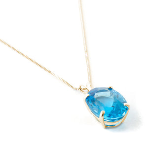 Graceful Glow Blue Topaz Necklace