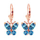 Autumn Breeze Blue Topaz Earrings