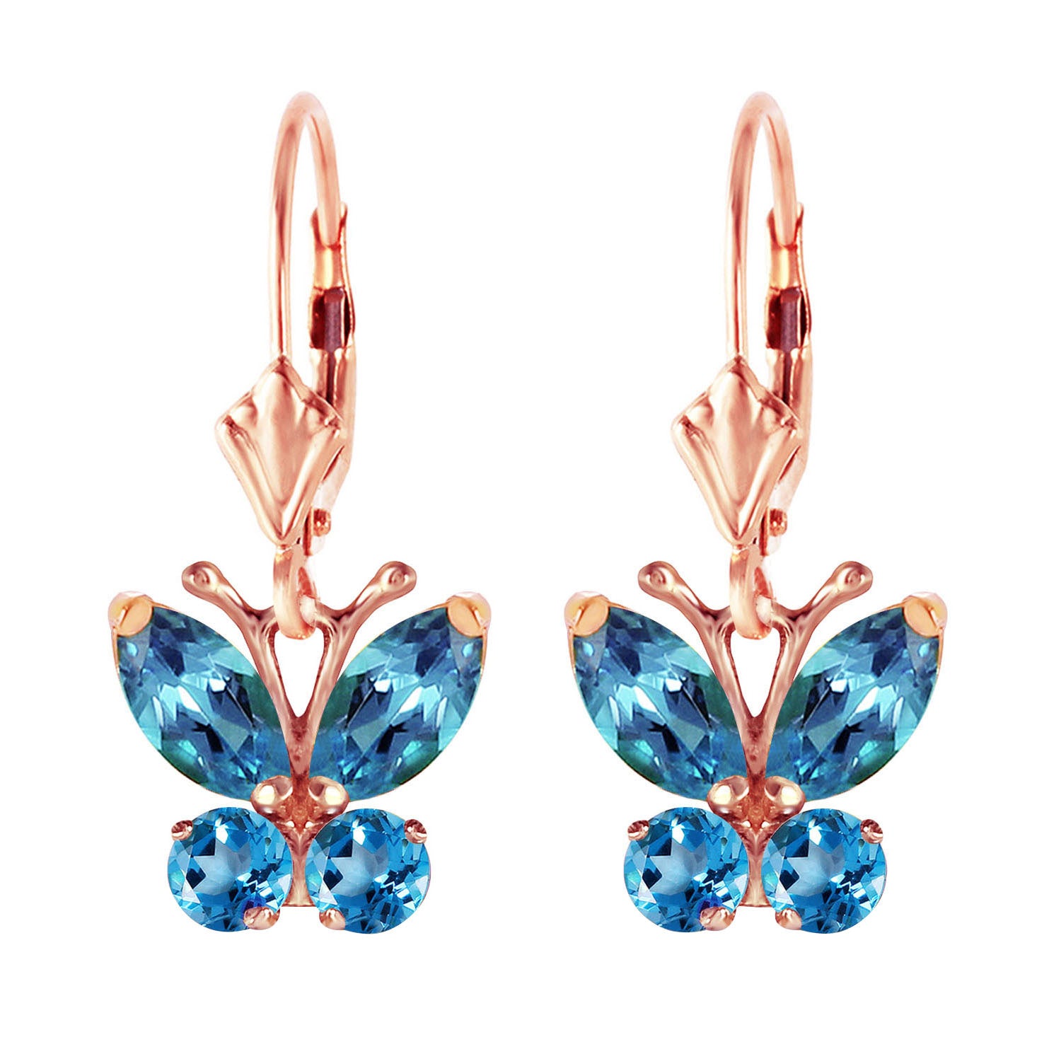 Autumn Breeze Blue Topaz Earrings