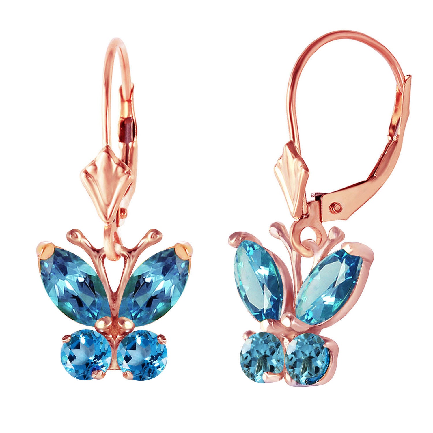 Autumn Breeze Blue Topaz Earrings