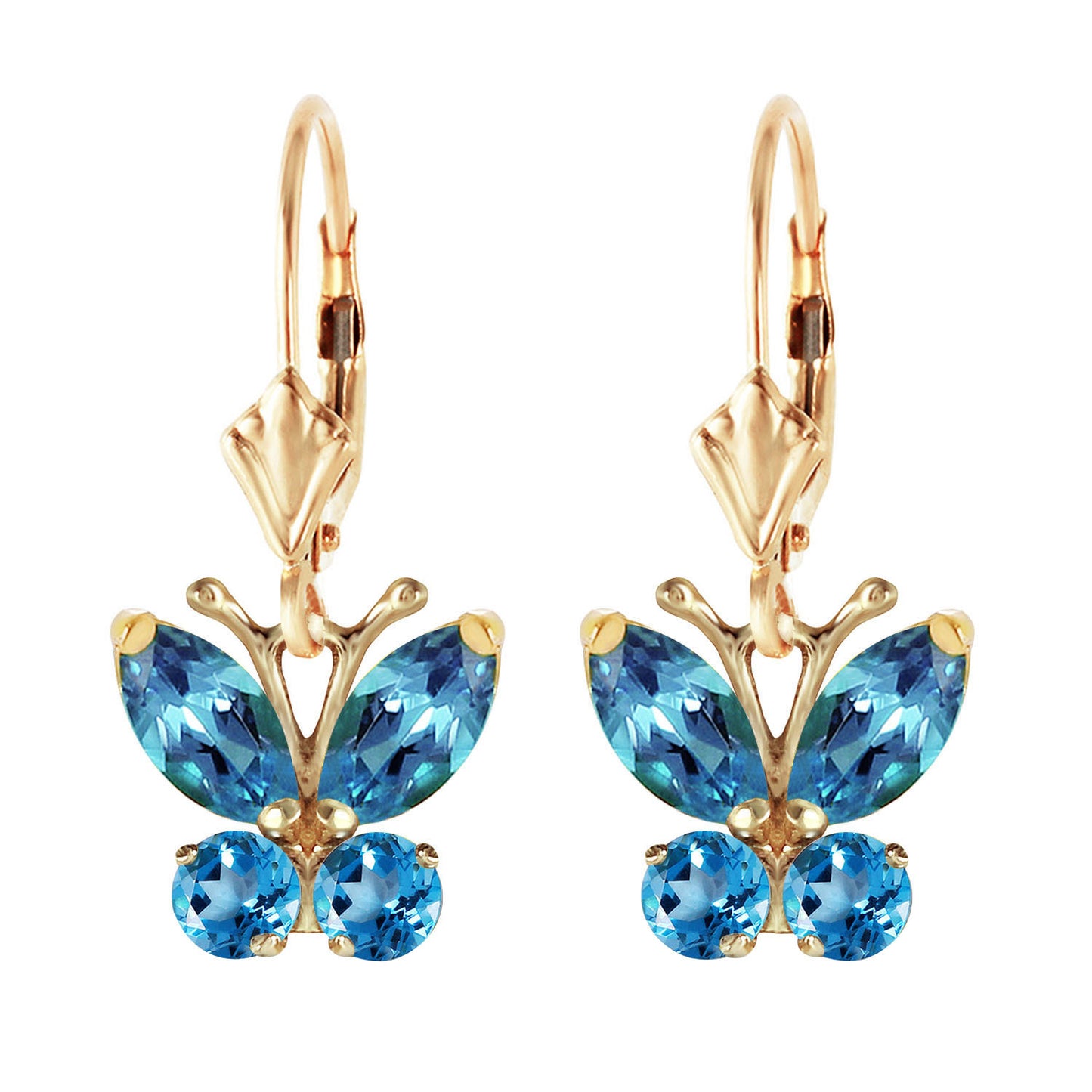Autumn Breeze Blue Topaz Earrings