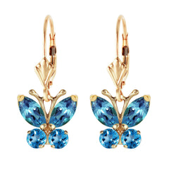 Autumn Breeze Blue Topaz Earrings