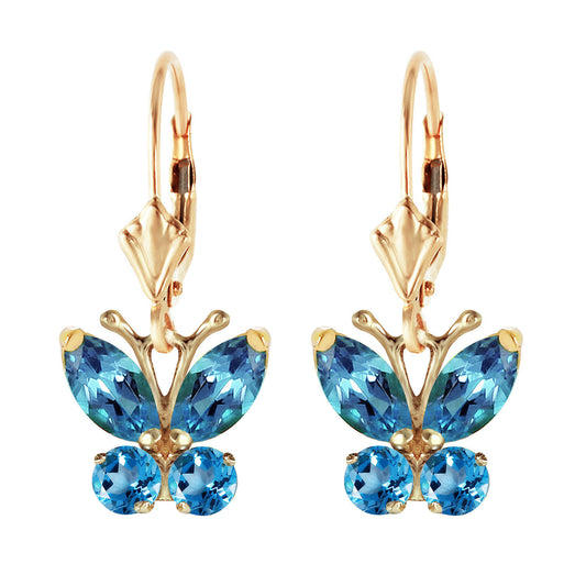 Autumn Breeze Blue Topaz Earrings