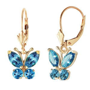 Autumn Breeze Blue Topaz Earrings