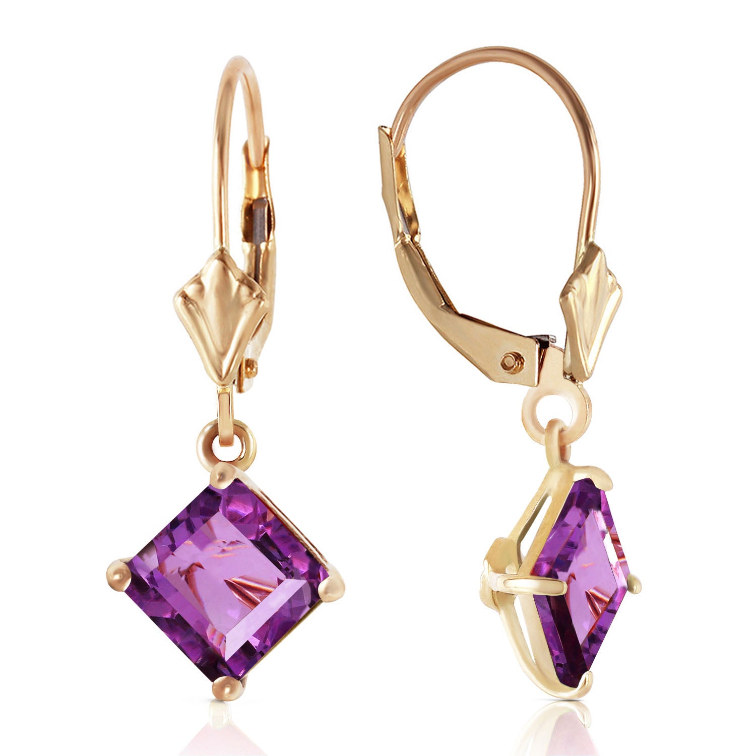Precious Facade Amethyst Earrings