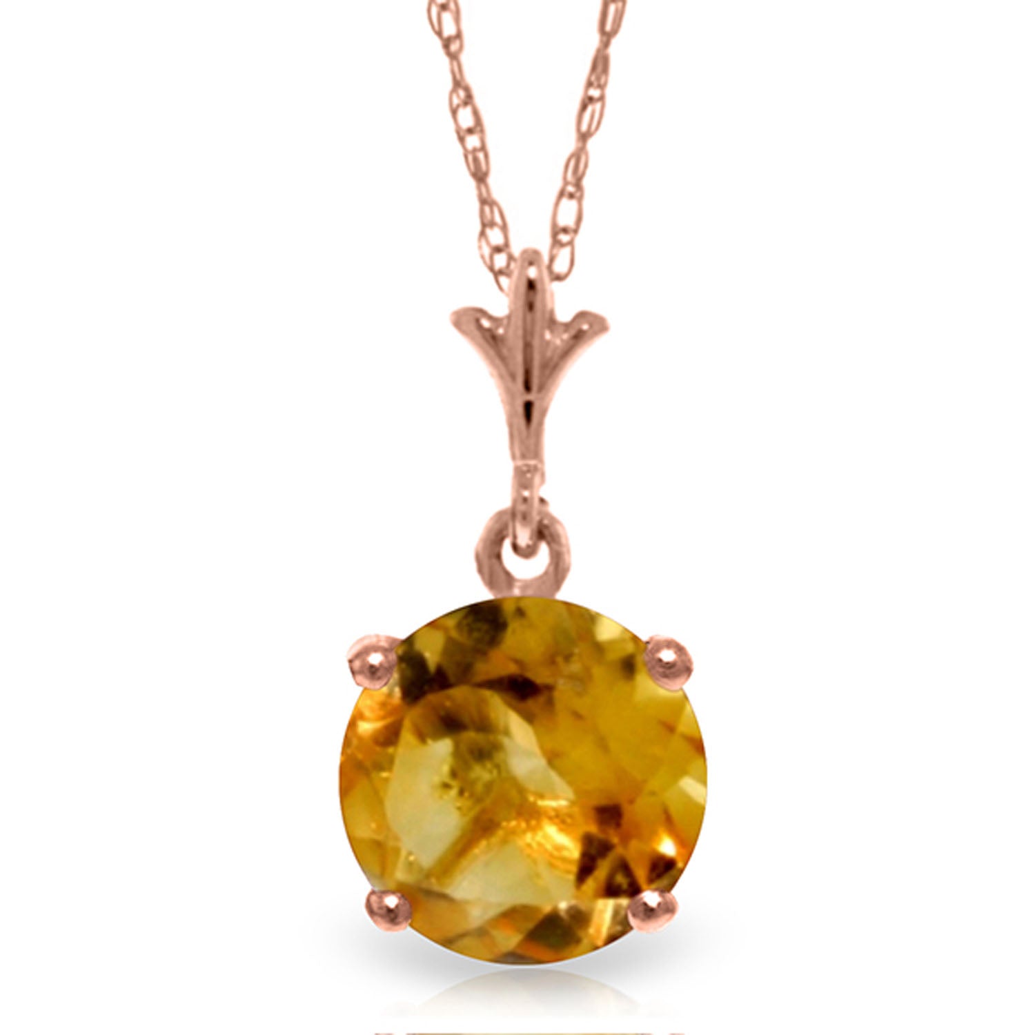 Solo Sphere Citrine Necklace