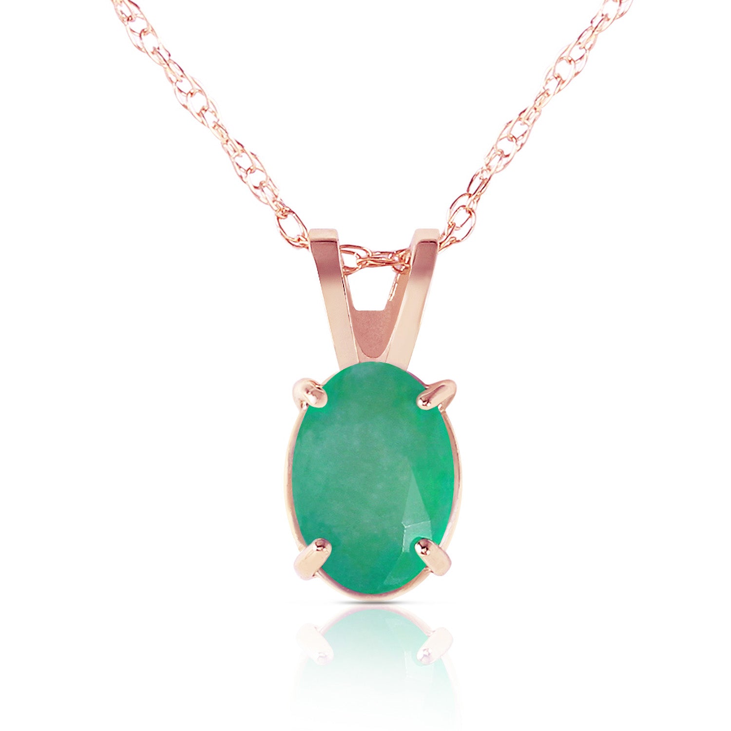 Tranquil Moon Emerald Necklace