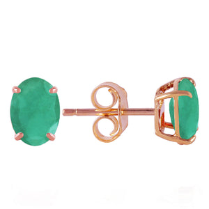 Tranquil Moon Emerald Stud Earrings