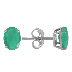 Tranquil Moon Emerald Stud Earrings