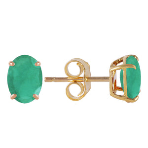 Tranquil Moon Emerald Stud Earrings