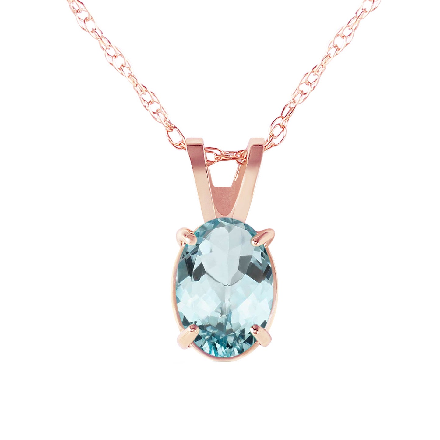 Tranquil Moon Aquamarine Necklace