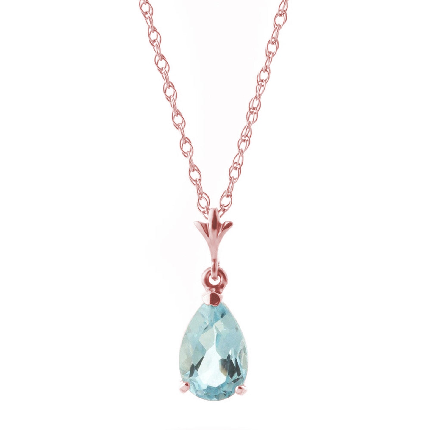 Gentle Droplet Aquamarine Necklace