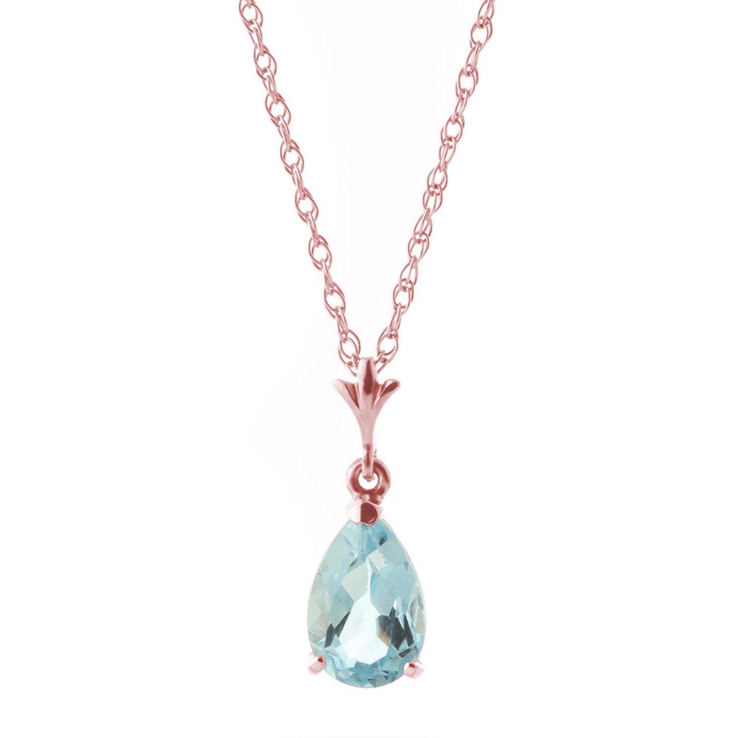 Gentle Droplet Aquamarine Necklace