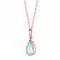 Gentle Droplet Aquamarine Necklace