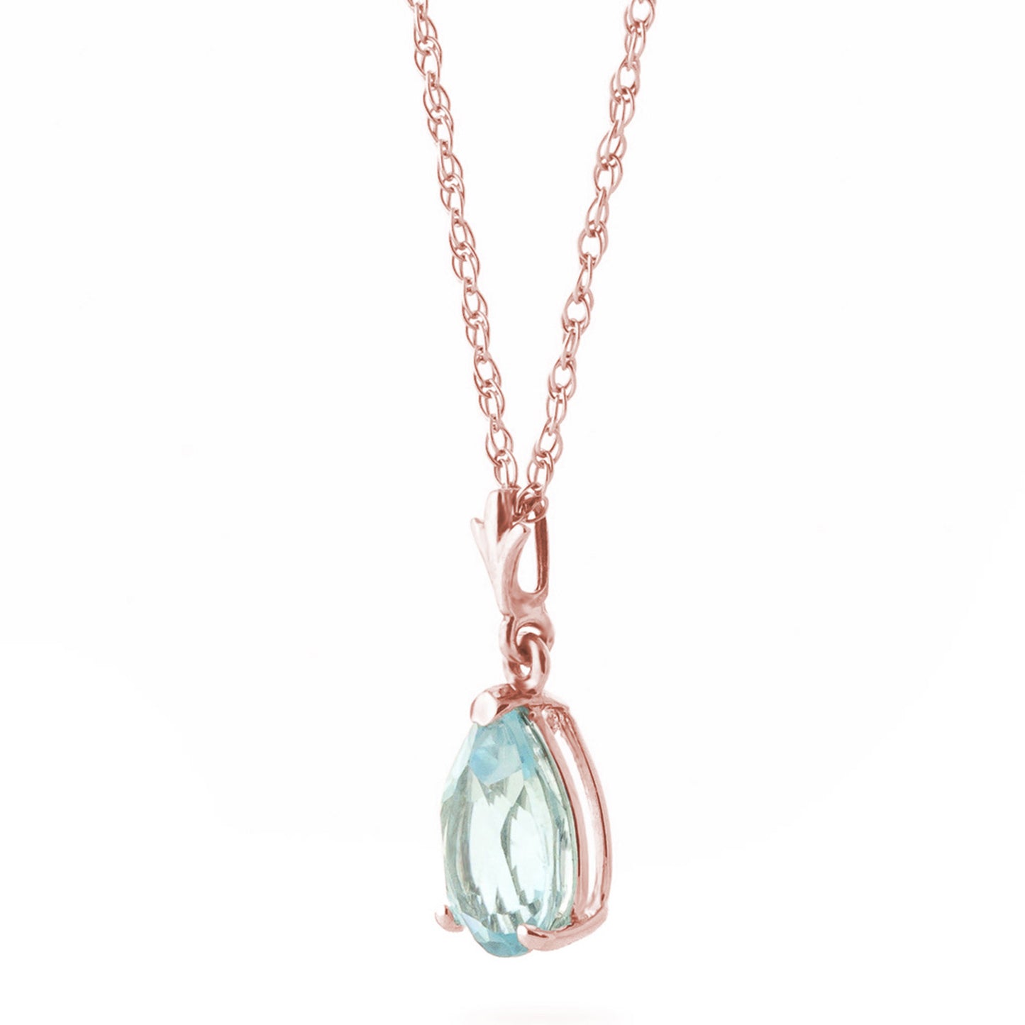 Gentle Droplet Aquamarine Necklace