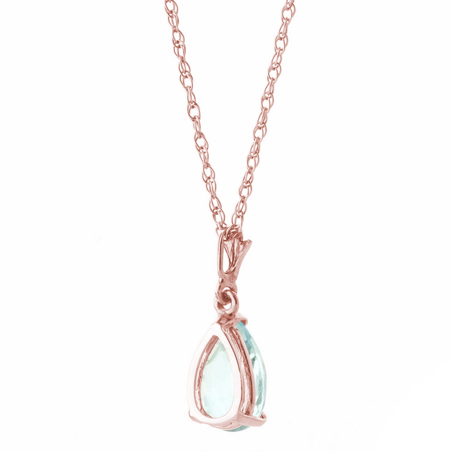 Gentle Droplet Aquamarine Necklace