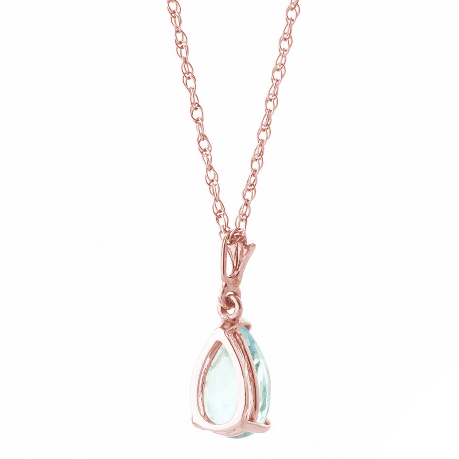 Gentle Droplet Aquamarine Necklace