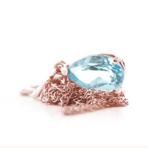 Gentle Droplet Aquamarine Necklace