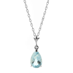 Gentle Droplet Aquamarine Necklace