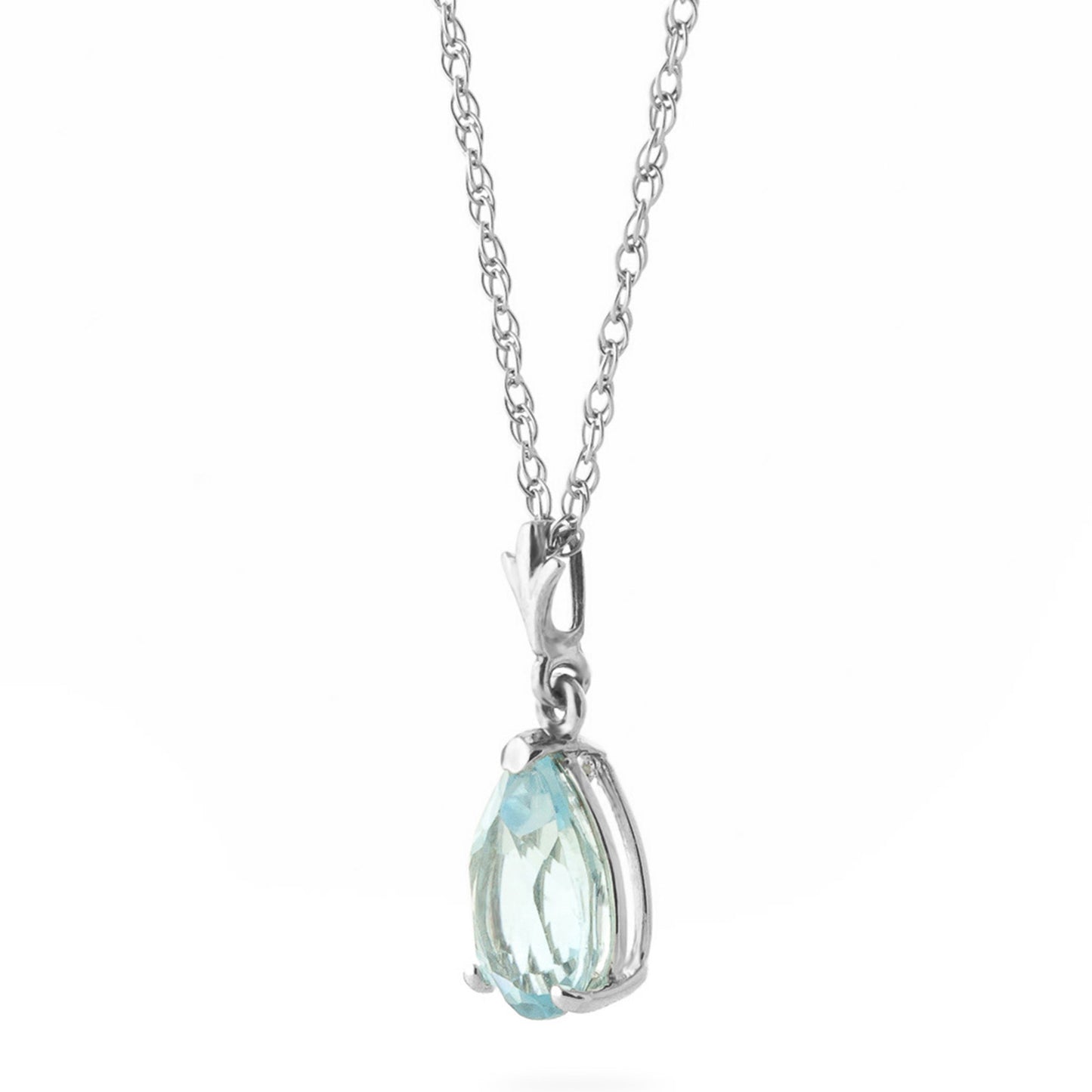 Gentle Droplet Aquamarine Necklace