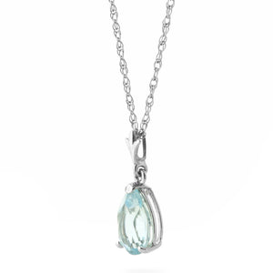 Gentle Droplet Aquamarine Necklace