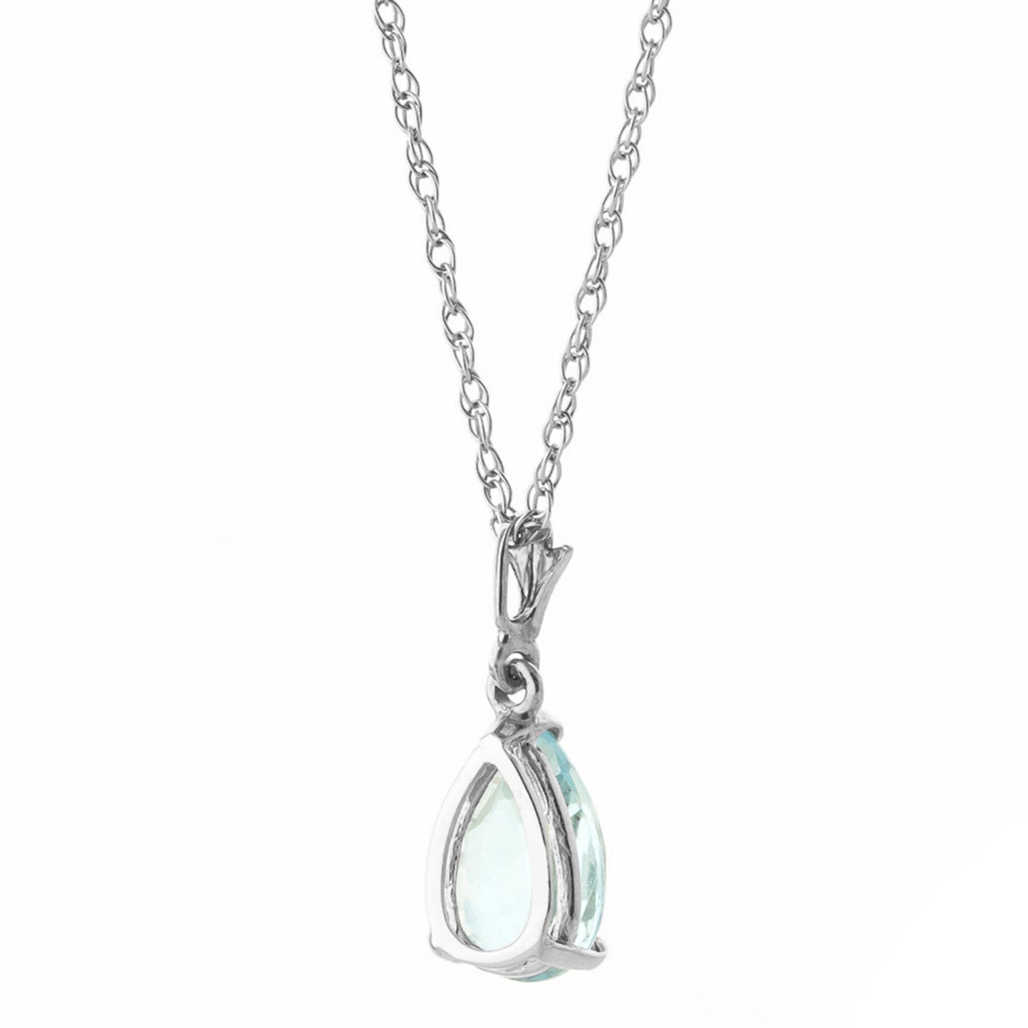 Gentle Droplet Aquamarine Necklace