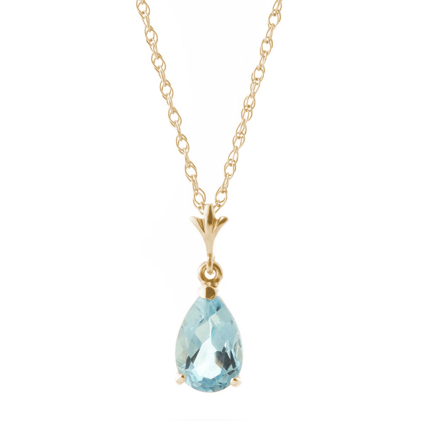 Gentle Droplet Aquamarine Necklace