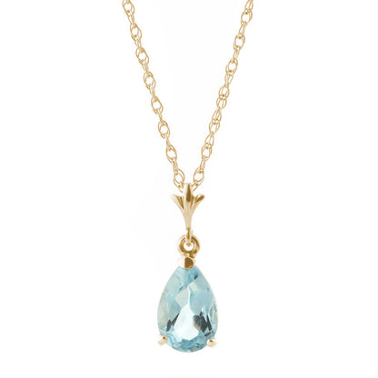 Gentle Droplet Aquamarine Necklace