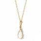 Gentle Droplet Aquamarine Necklace