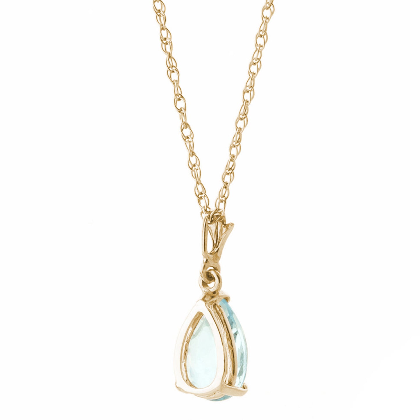 Gentle Droplet Aquamarine Necklace