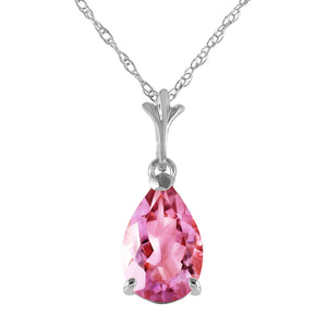 Gentle Droplet Pink Topaz Necklace