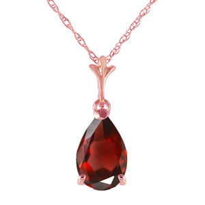 Gentle Droplet Garnet Necklace