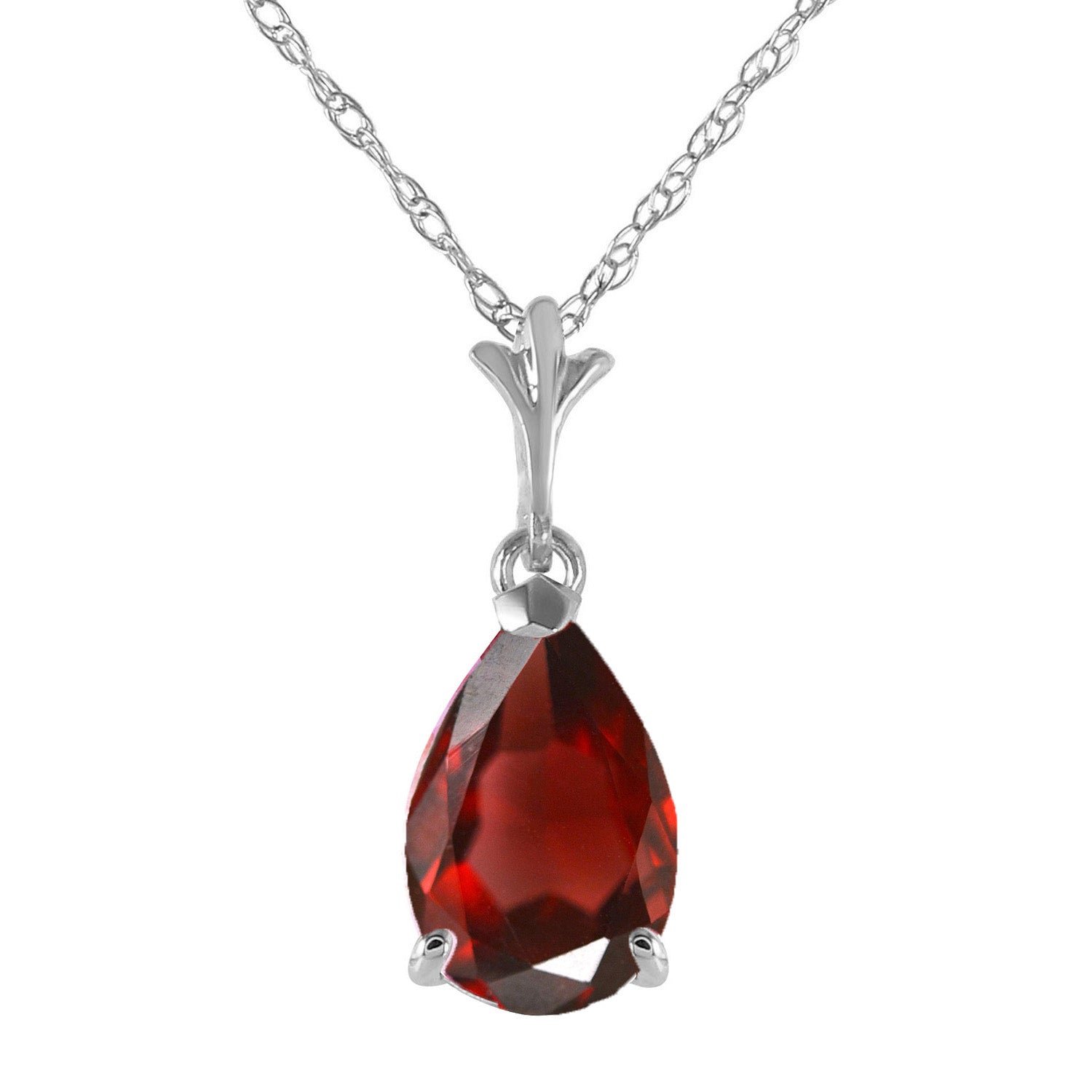 Gentle Droplet Garnet Necklace