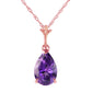 Gentle Droplet Amethyst Necklace