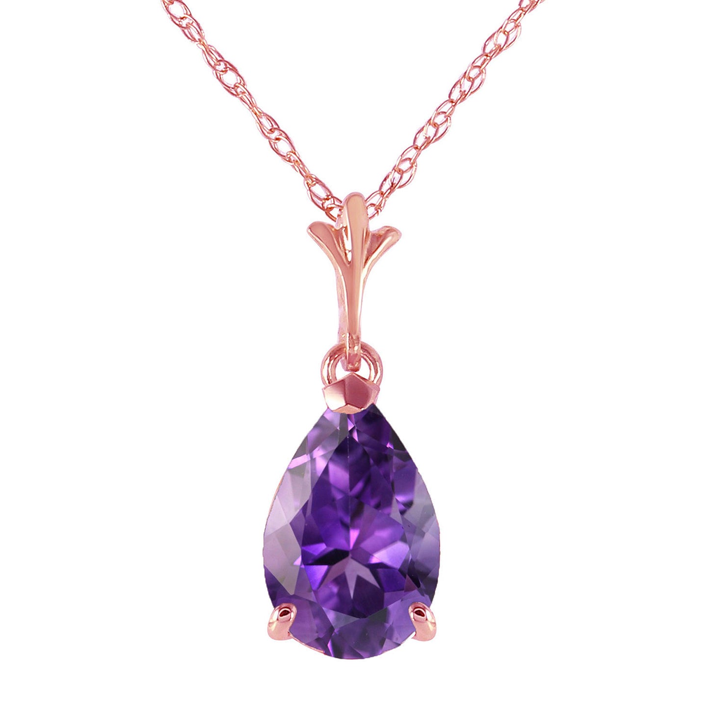 Gentle Droplet Amethyst Necklace