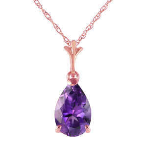 Gentle Droplet Amethyst Necklace