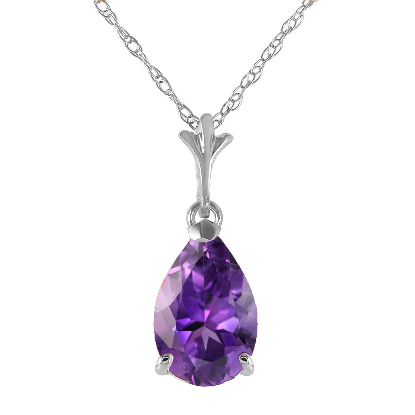 Gentle Droplet Amethyst Necklace