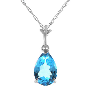 Gentle Droplet Blue Topaz Necklace