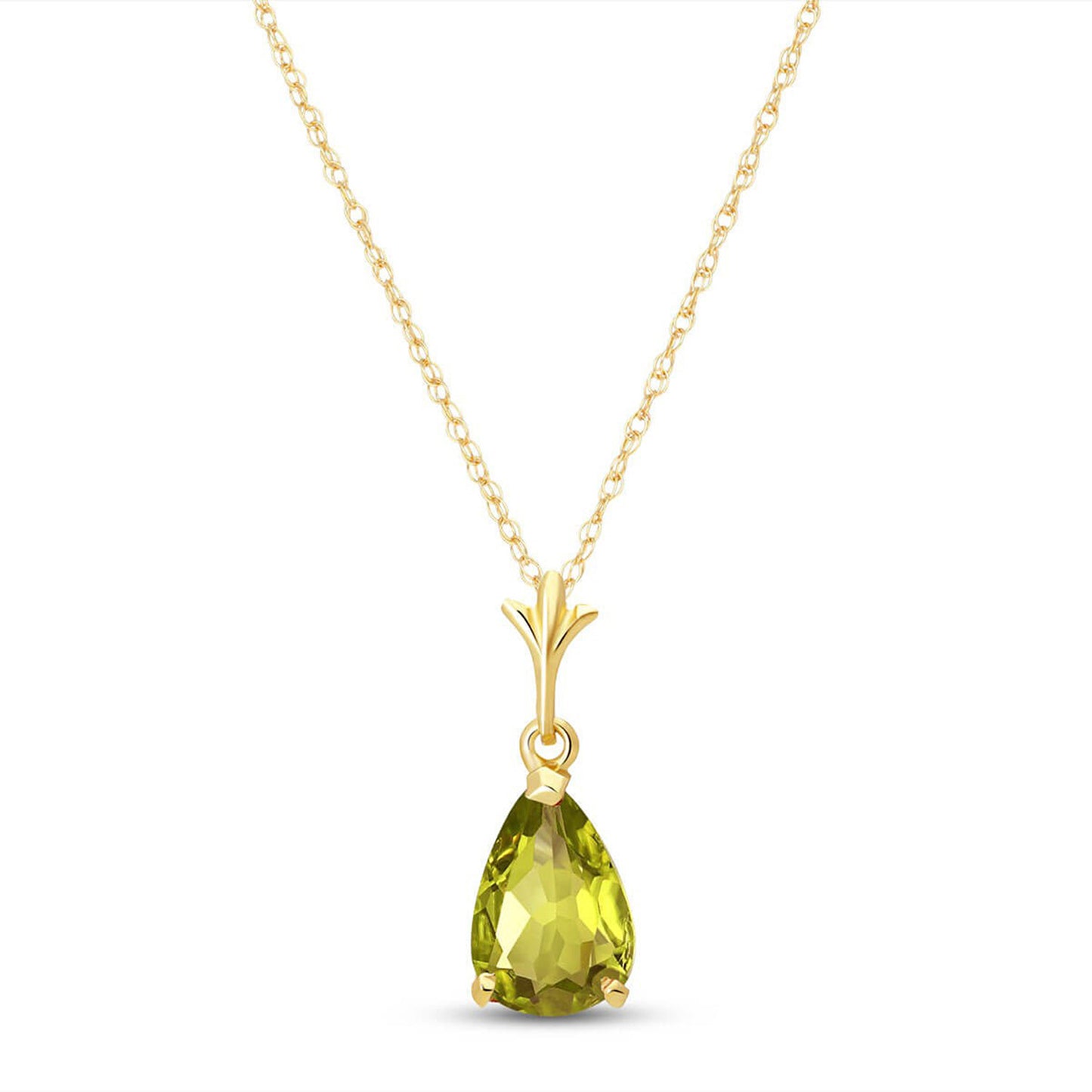 Gentle Droplet Peridot Necklace