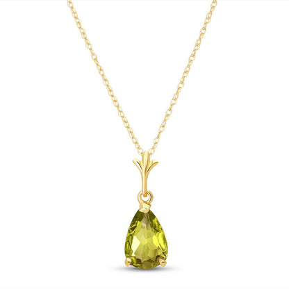 Gentle Droplet Peridot Necklace